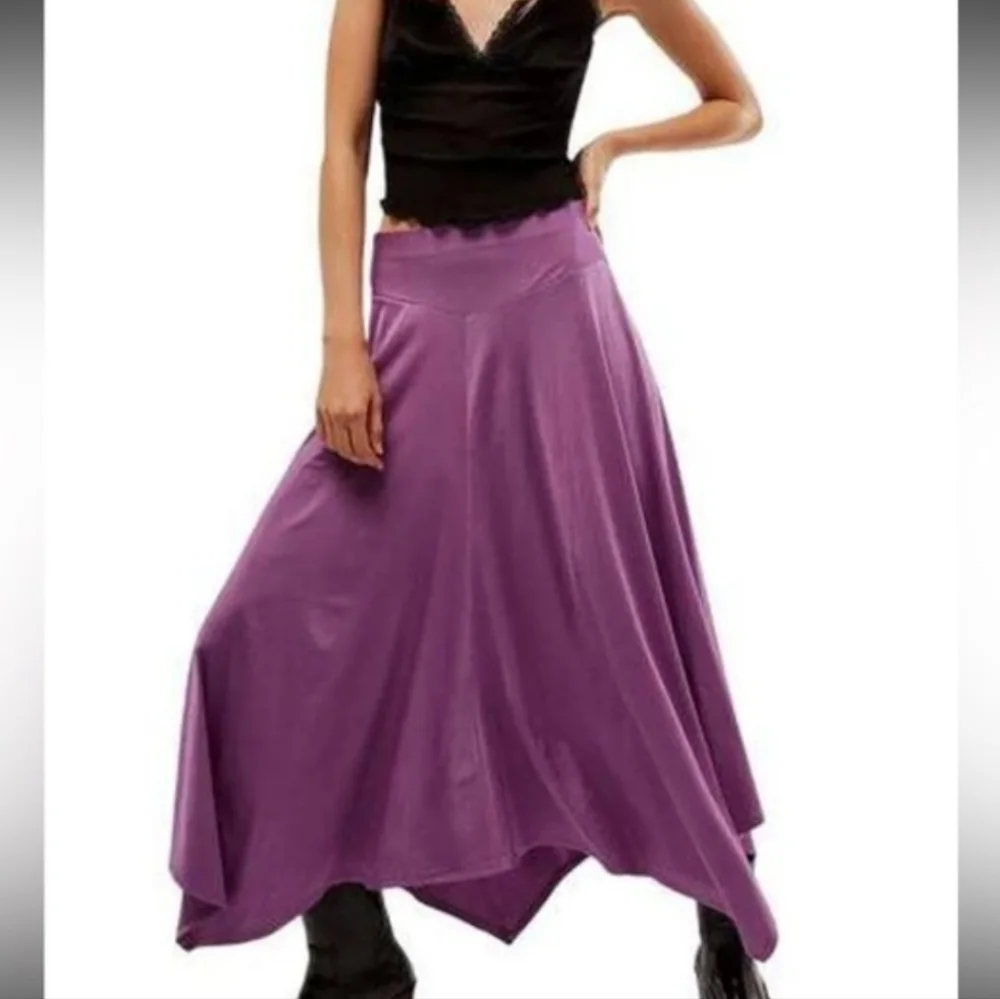 🌙 Free People Amelia Pull On Maxi Skirt In Lilac